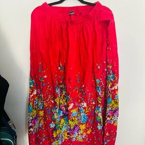 Vibrant Floral Maxi Skirt